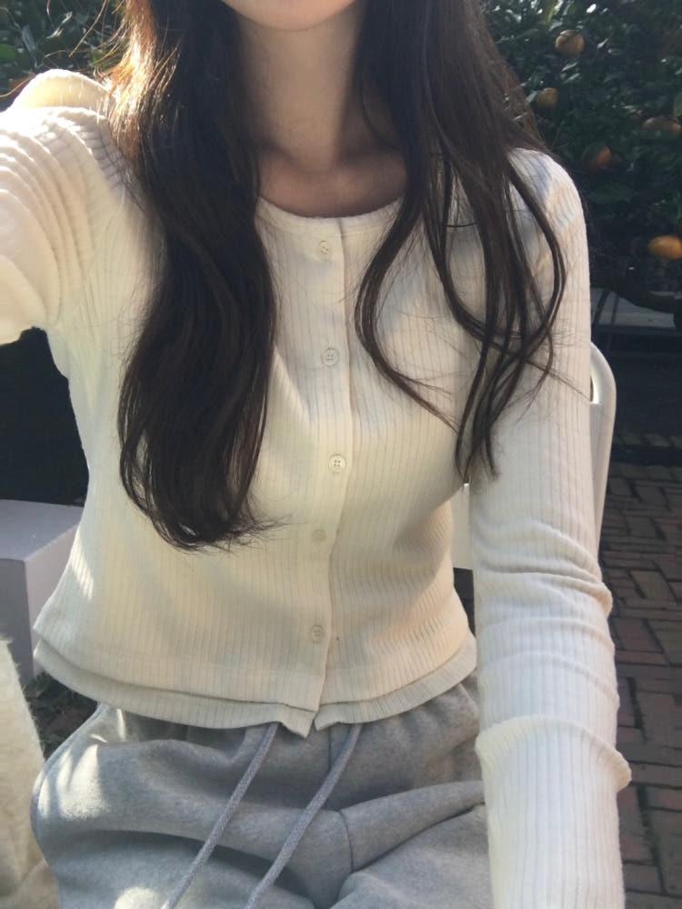 플랍 레이어드 가디건 티셔츠