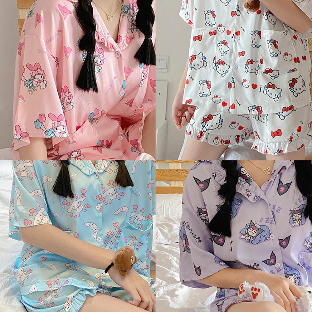 [1+1] 마이멜로디 쿠로미 잠옷 여름 파자마 키티 시나모롤 파자마 빅사이즈