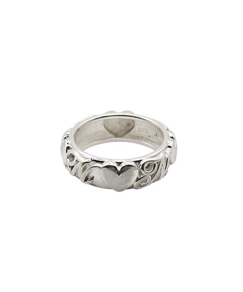 [silver925] heart logo wide ring-silver