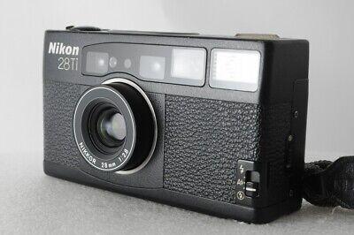 【거의 새 제품】 니콘 28Ti 블랙 컴팩트 35mm F/2.8 필름 카메라 바디 일본 제품 450