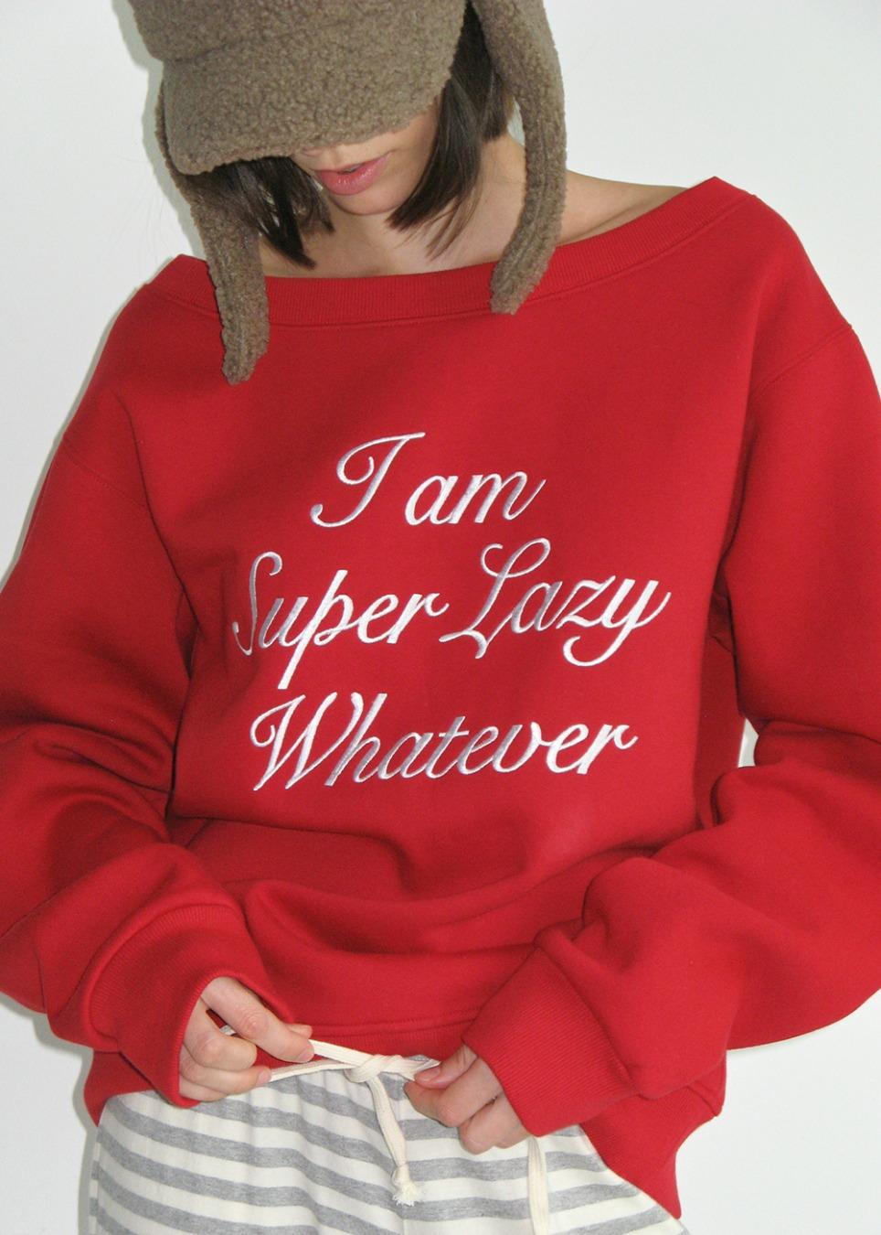 Super lazy off shoulder sweatshirt(기모 3color)