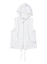 [WOMEN] HOODED ZIP-UP KNIT VEST_IVORY