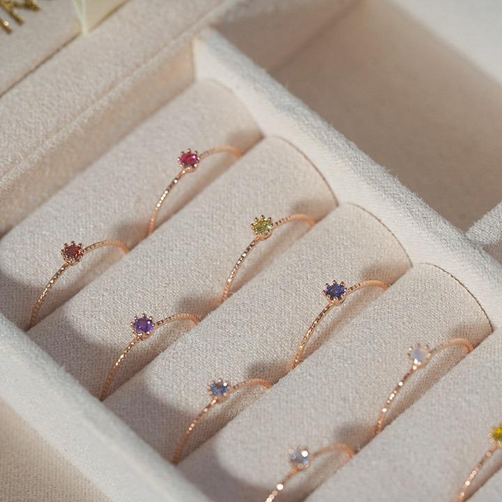 14k 유베르 12 탄생석 반지