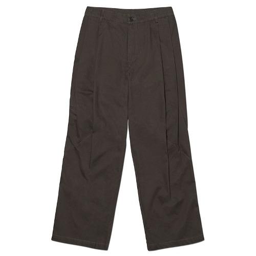 W.P TWO TUCK PANTS - MOCHA