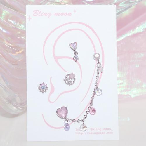 [스타일링] 키치 럽미 피어싱 세트 (4 set)