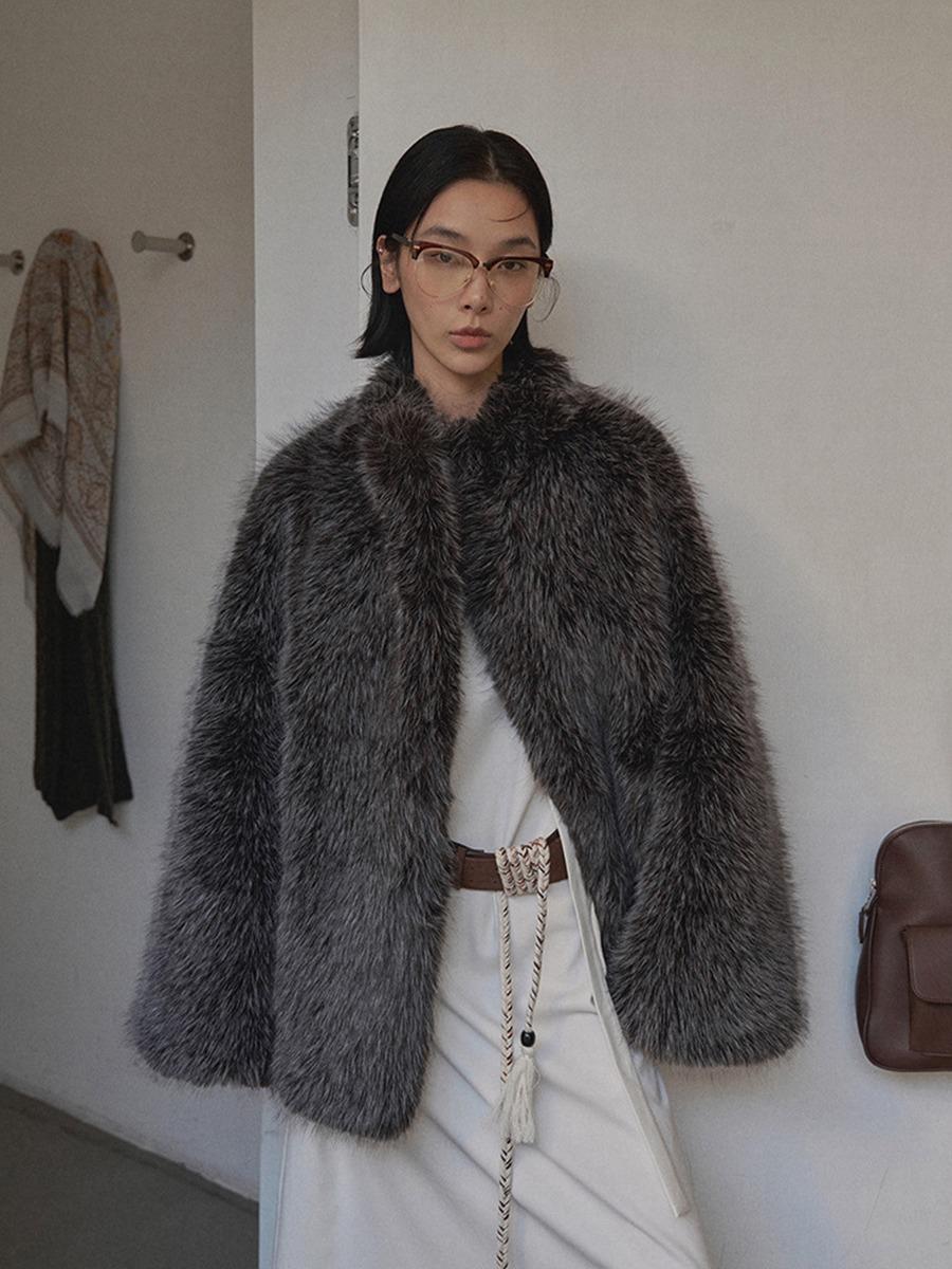 로키 퍼 무스탕 자켓