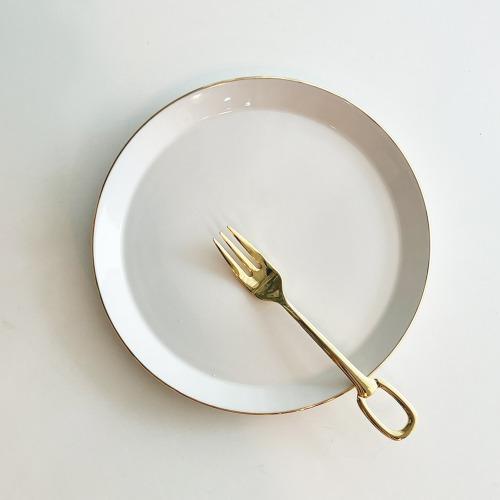 골드 포인 베이커리 접시(2size)