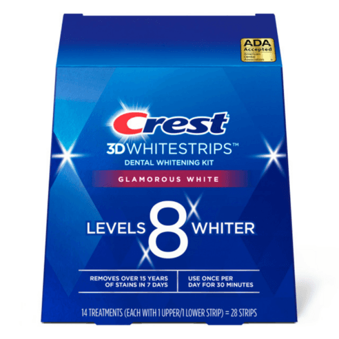 크레스트 3D 화이트 스트립스 치아미백 Crest 3D Whitestrips Glamorous White 1개 14팩 28스트립 - 치아미백제 | 쿠팡