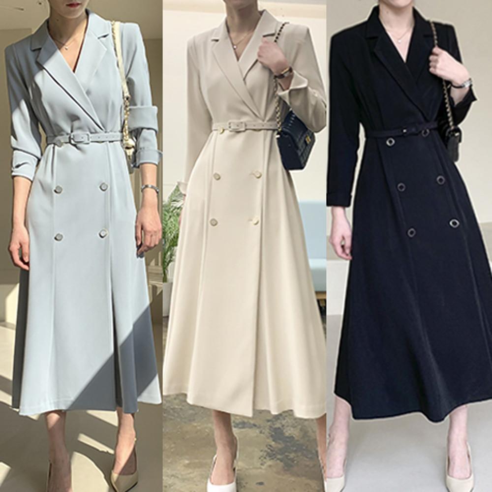 (S,M,L,XL) 여성정장원피스 블랙 빅사이즈원피스 봄 결혼식하객룩 돌찬치엄마 77 88