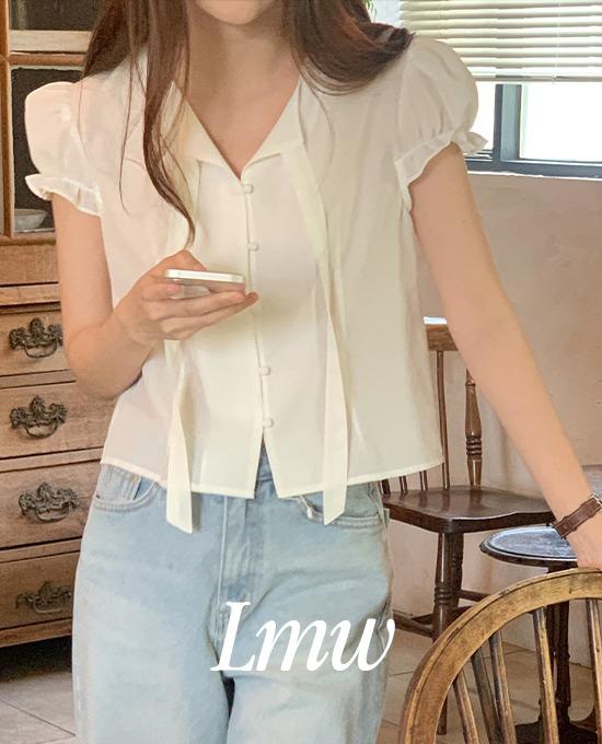 메리어라운드 [l.m.w] 로잘린 퍼프 타이 (bl)블랙 단독주문시 당일발송