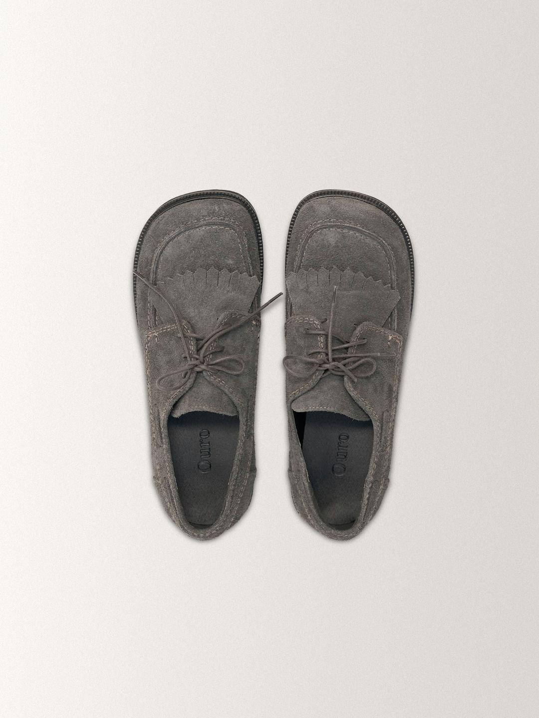 SUEDE TESSLE LOAFER [ CHARCOAL ]