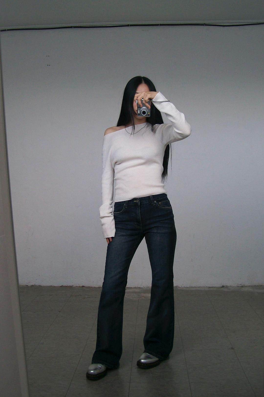 SLIM BOOTS CUT DENIM PANTS (DARK DENIM)