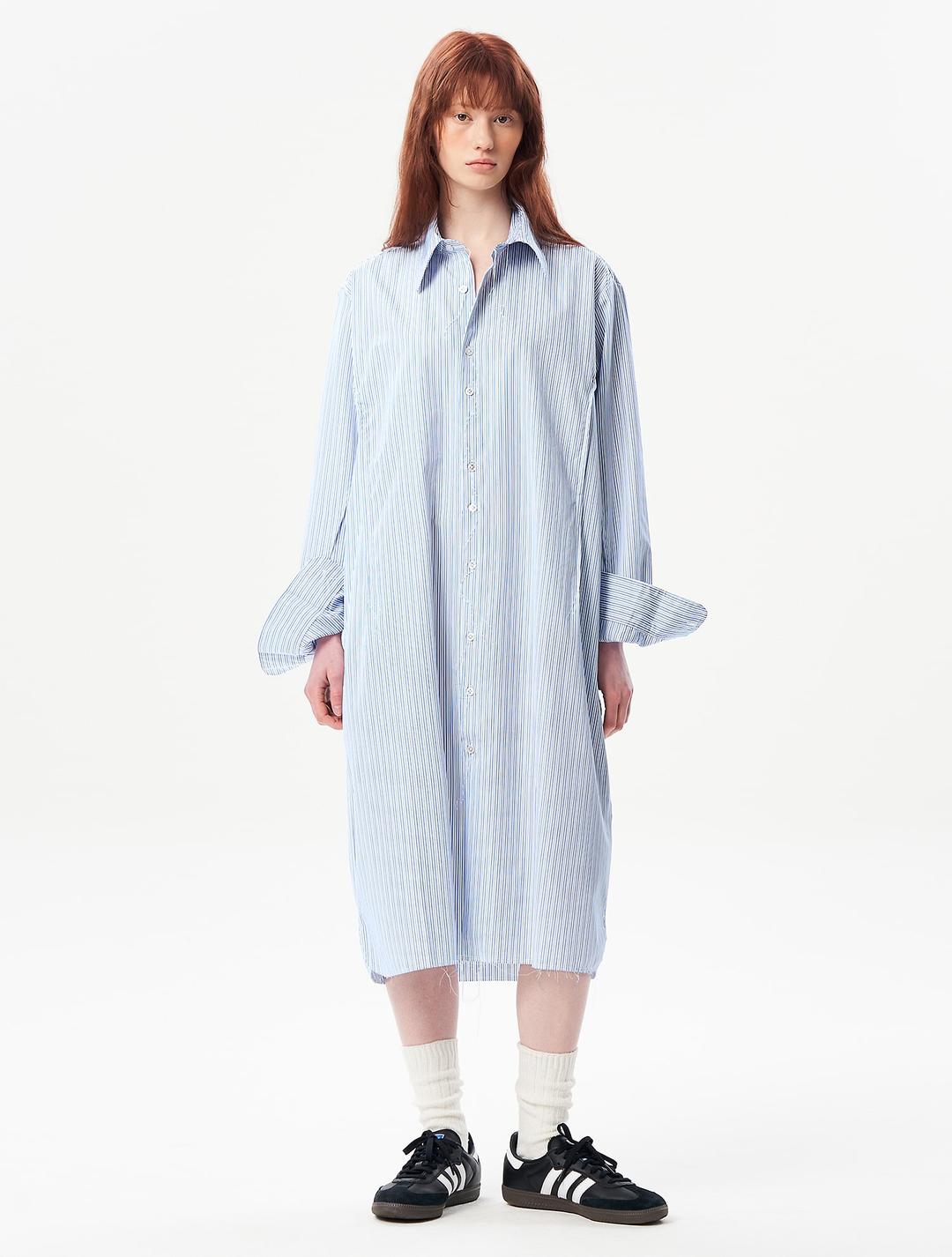 Darts Shirt Dress - Stripe
