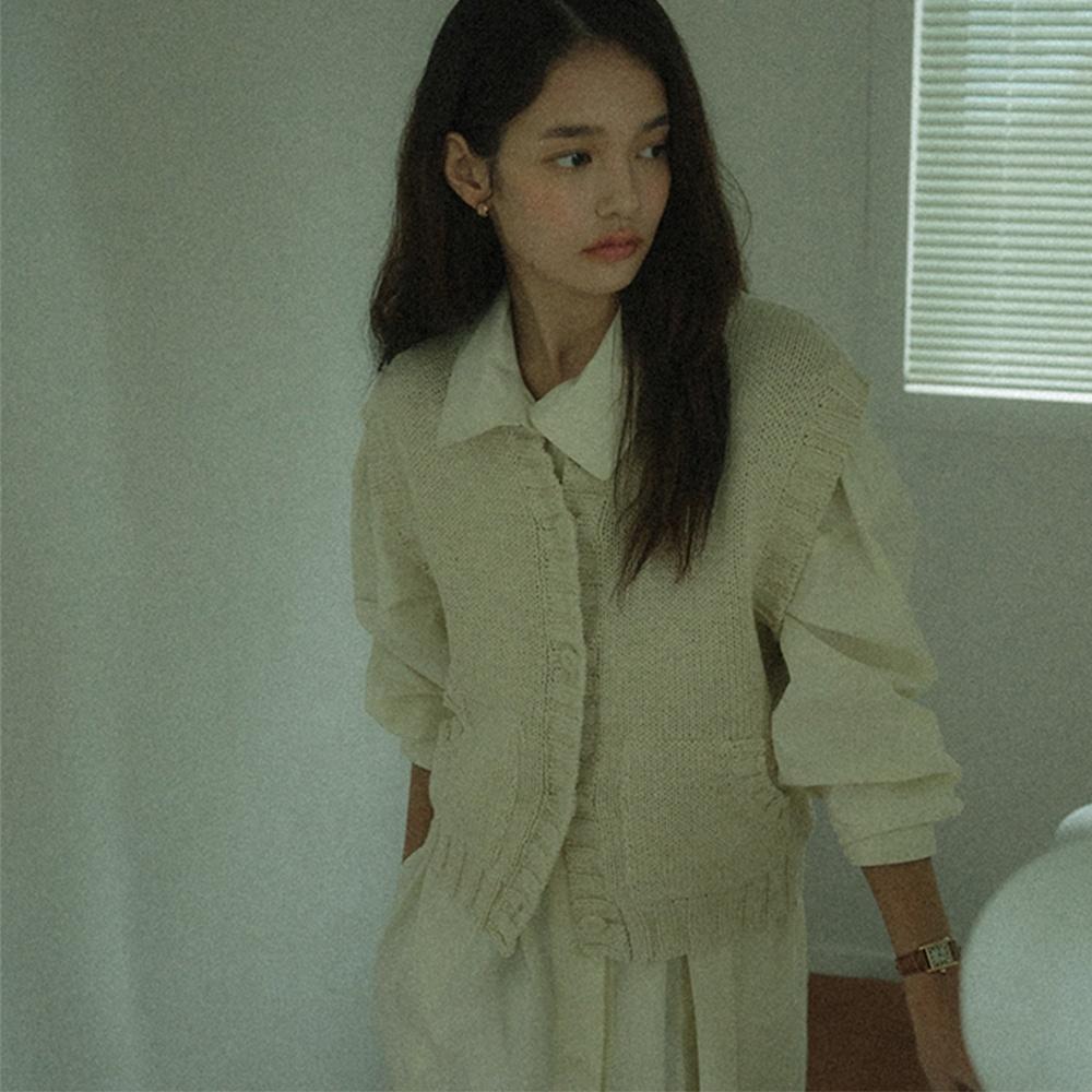 ROUND COTTON KNIT VEST