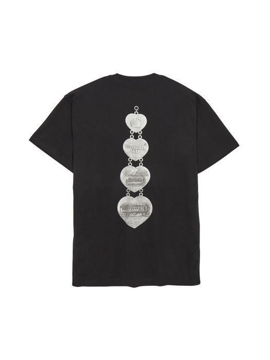 CARHARTT WIP 칼하트윕  하트 체인 남성 반팔티셔츠 I034663 89XX