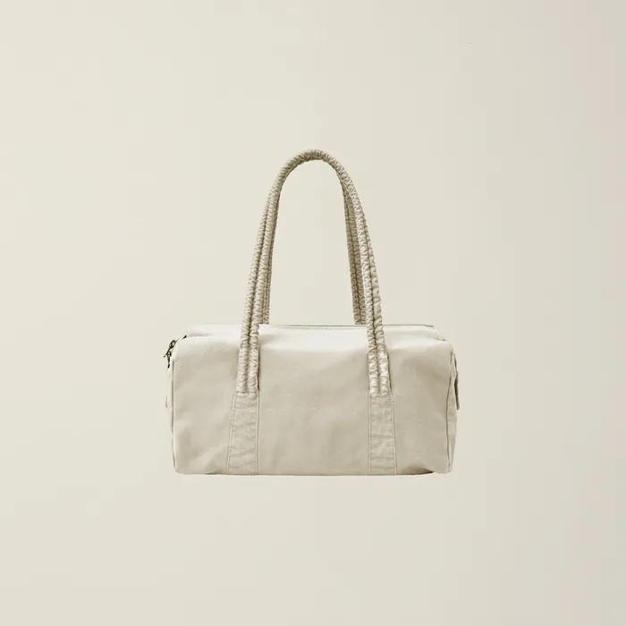 GARMENT DYED DUFFLE BAG (SMALL) LIGHT BEIGE