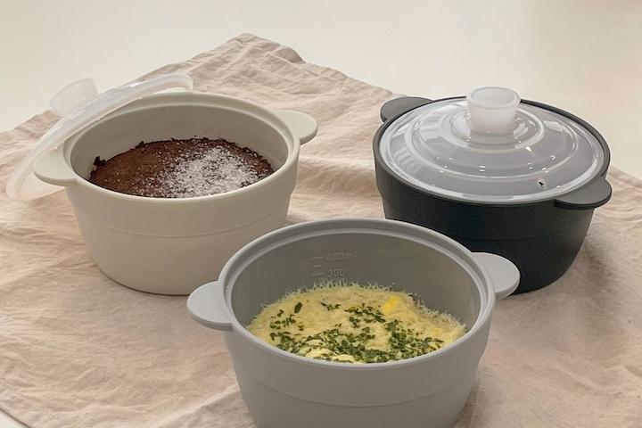 국산 실리콘 조약돌 계란찜용기+뚜껑 500ml (전자레인지/오븐 사용가능) 3colors