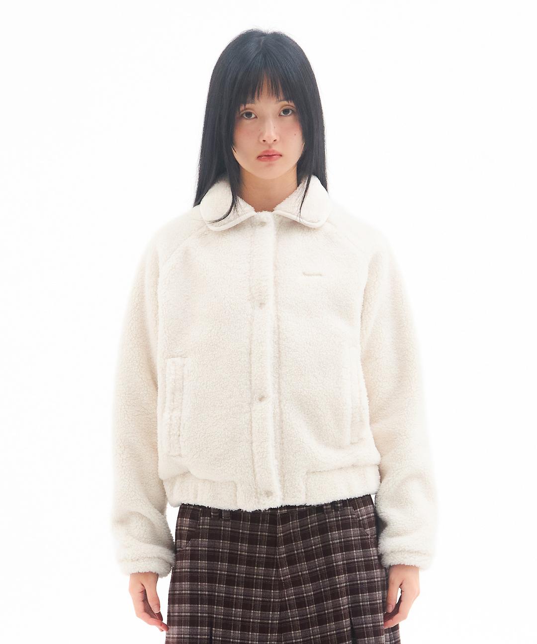 COLLAR FLEECE JACKET IVORY
