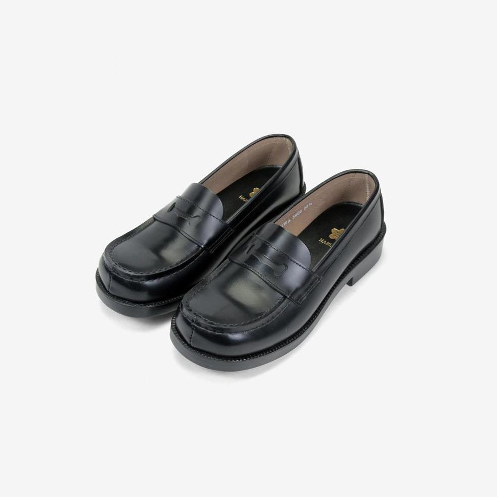 [SAKURA EDITION] 여성 소가죽 스퀘어토 페니로퍼 3909-BLACK