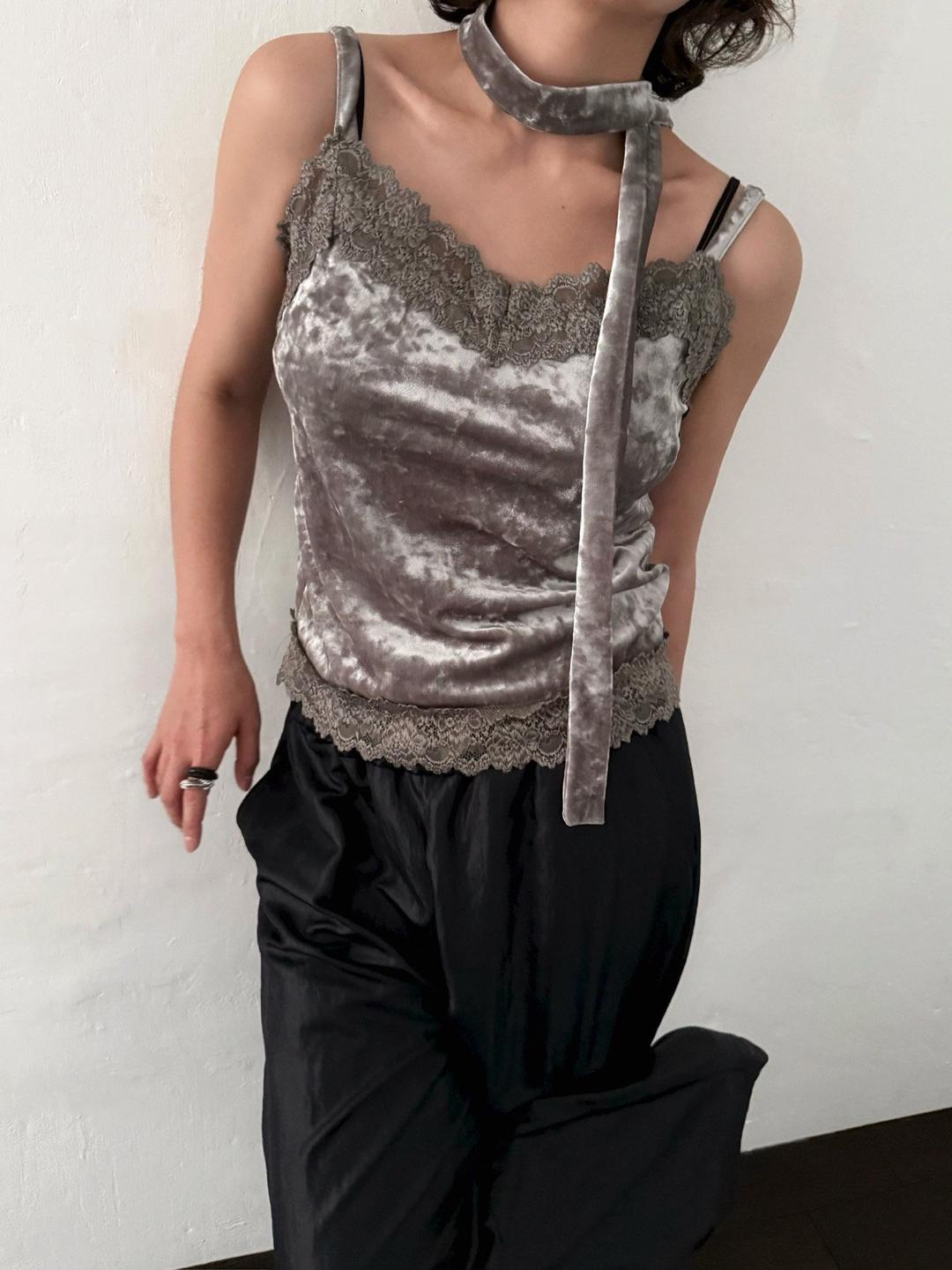 velvet muffler top(4 color)