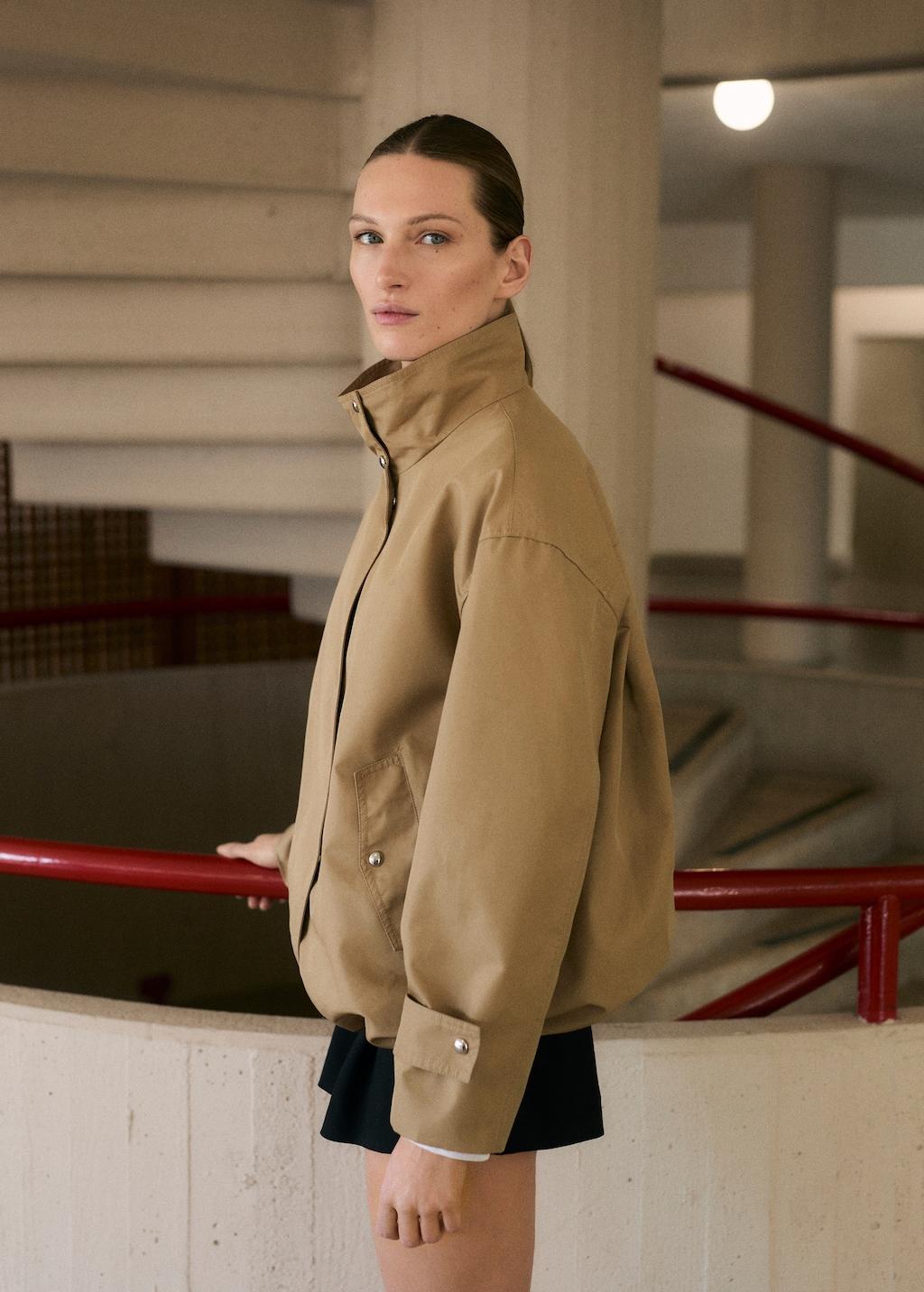 Parka en coton avec ourlet froncé