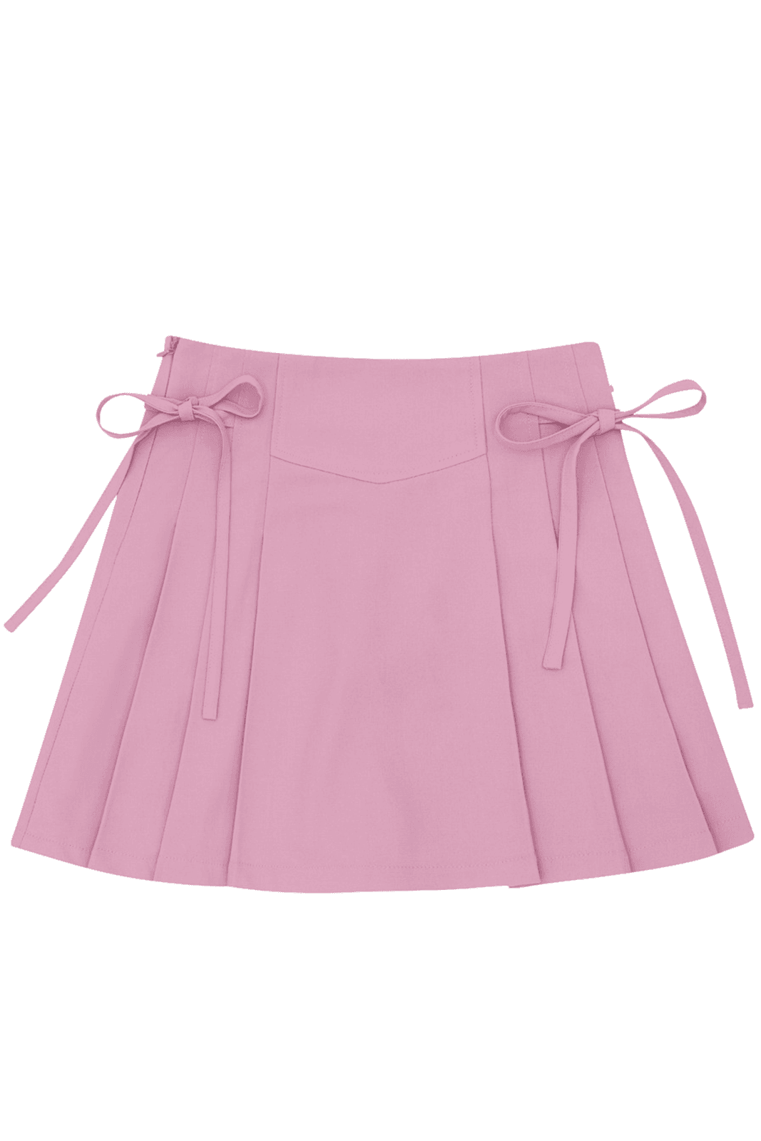 팝시즈 불용원단) ribbon pleated skirt-pink
