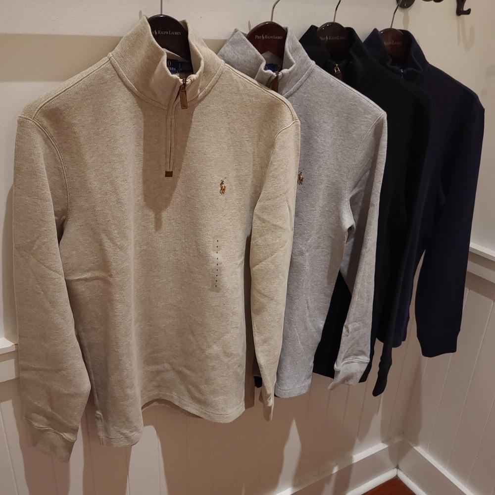 폴로 랄프로렌 맨 아노락 맨투맨 반 집업 카라 니트 스웨터 Cotton men half zip sweater