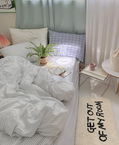 [조이 스트라이프] 30수면 이불커버 침구세트 (안감 면,극세사 선택) (S,D,Q,K)(맞춤가능)