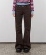 BOOTS CUT COTTON PANTS, BROWN