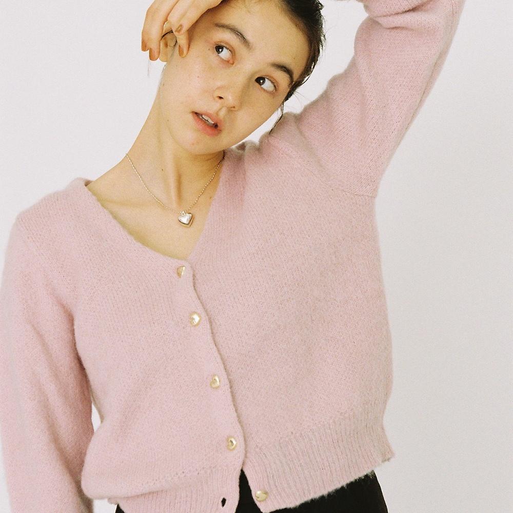 FILLE LIKE MOHAIR CARDIGAN(PINK)