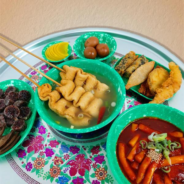 추억의 옛날 떡볶이 접시세트 분식집 쑥색그릇 라면기 포함 6종세트