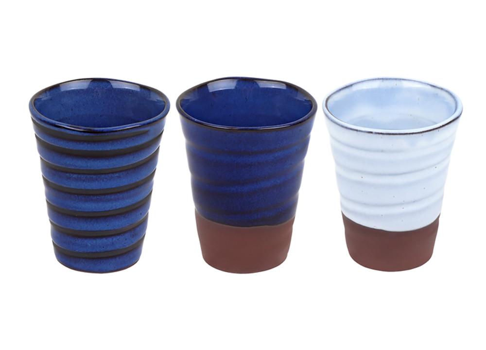 블링-115,-116,-117  컵(청회오리,투톤회오리 블루,투톤회오리 스카이블루) / 도자기제품