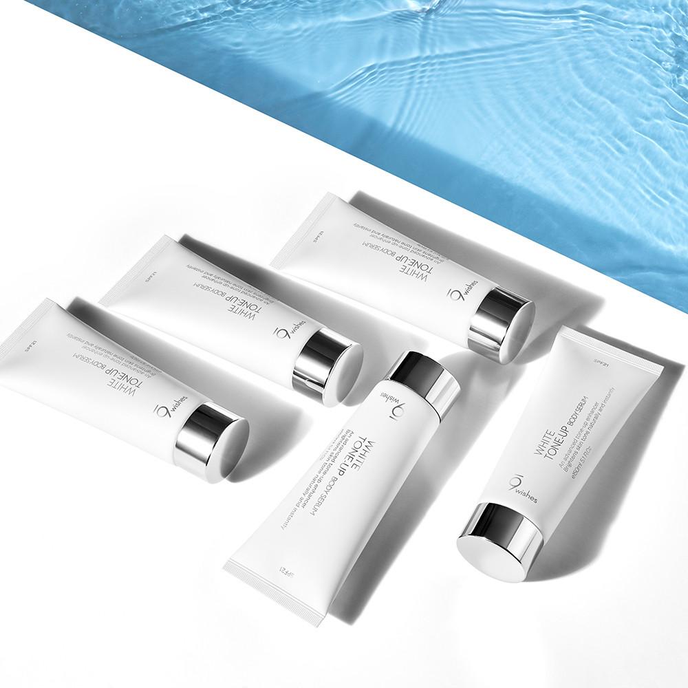 나인위시스 화이트 톤업 바디 세럼 SPF21 150ml / 워터밤 필수템 데일리 바디 톤업