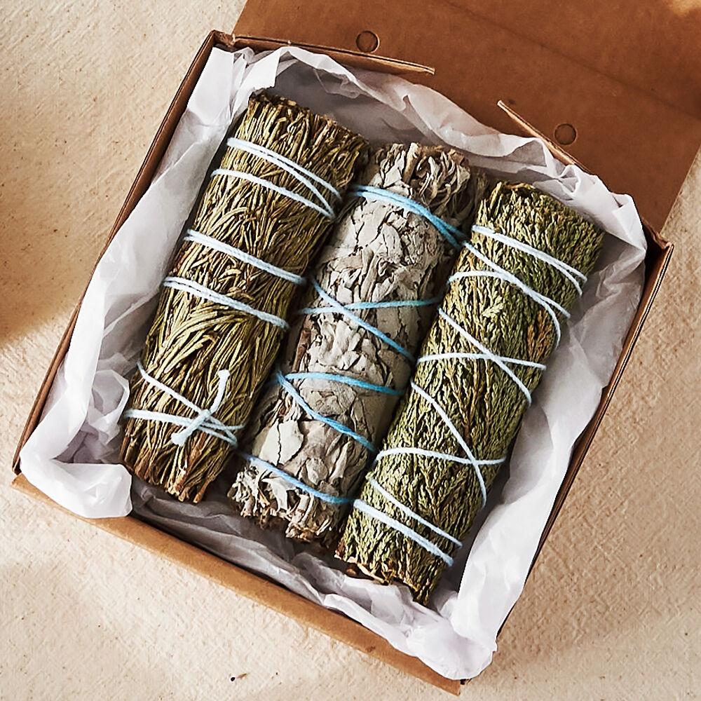 스머지스틱 3종 세트 화이트세이지 로즈마리 시더