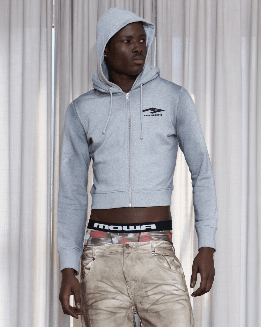 DOUBLE D HOODIE GREY - XS