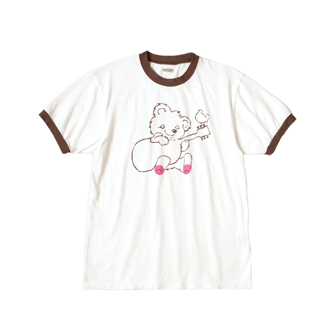 Kapital 20 Tenjiku Ringer T-Shirt Little Bear & Harmony Pt Brown
