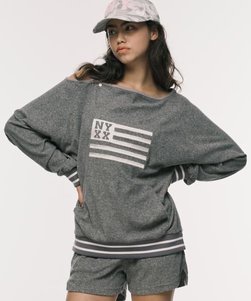 NYX FLUFFY OFF SHOULDER GREY