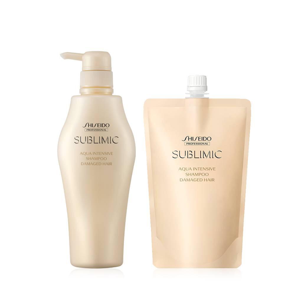 서브리믹 아쿠아 인텐시브 샴푸 500ml+리필 450ml [손상모발용]