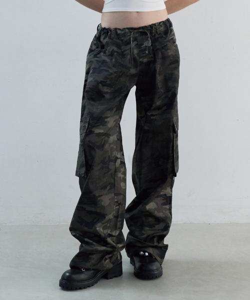 CAMOUFLAGE CARGO WIDE PANTS [CAMOUFLAGE]
