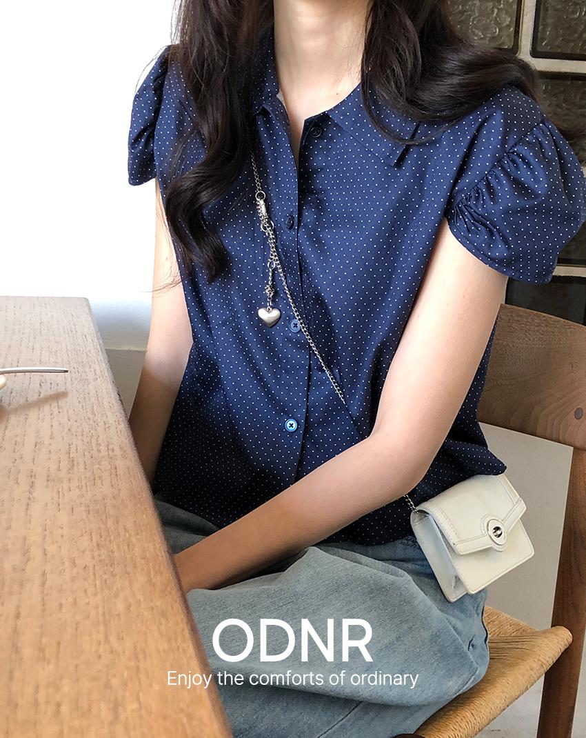 오디너리먼트 [RE:MOMENT/당일발송] made. 히프 도트 카라 블라우스 2color!