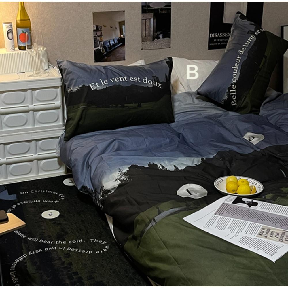 핏앤핏 봄 여름 사계절 면 40수 이불 베개 커버 세트 (3종) 싱글 퀸 킹 사이즈 새벽들판