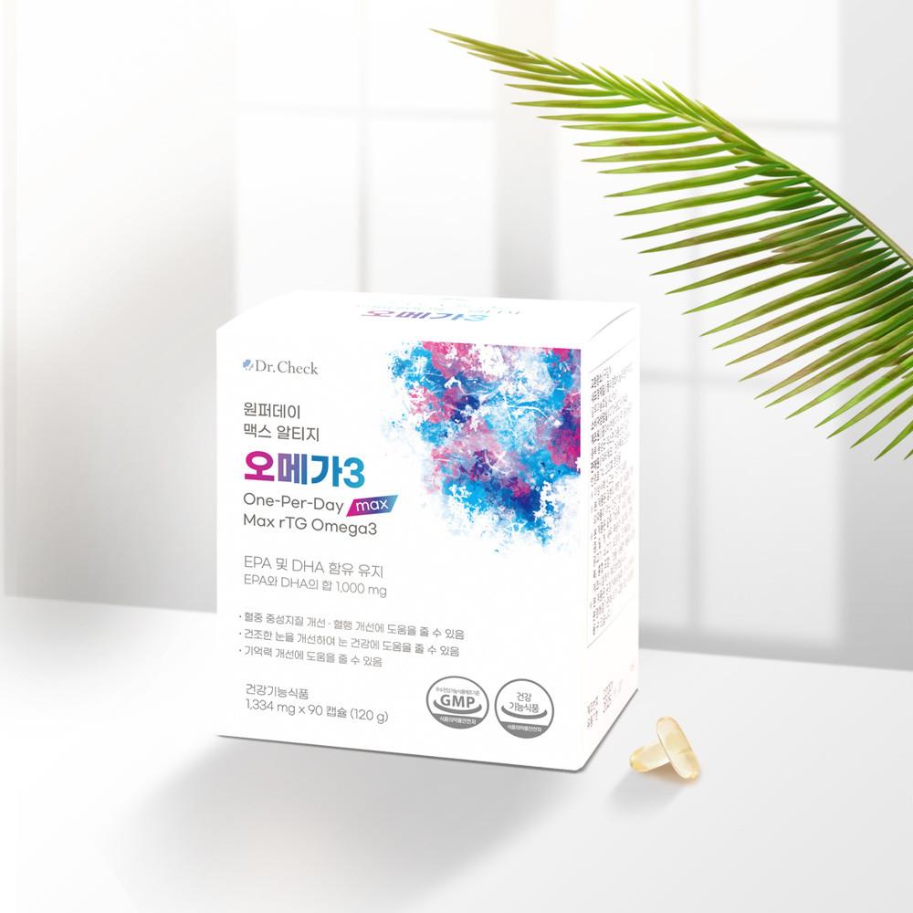 원퍼데이 맥스 알티지 오메가3 90캡슐 1박스 | 닥터체크 오메가3 [원산지:국산]