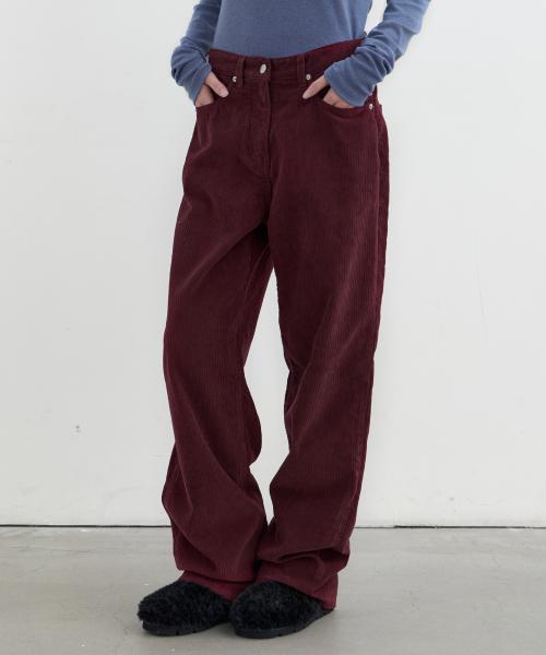 클래식 코듀로이 팬츠 (버건디)
