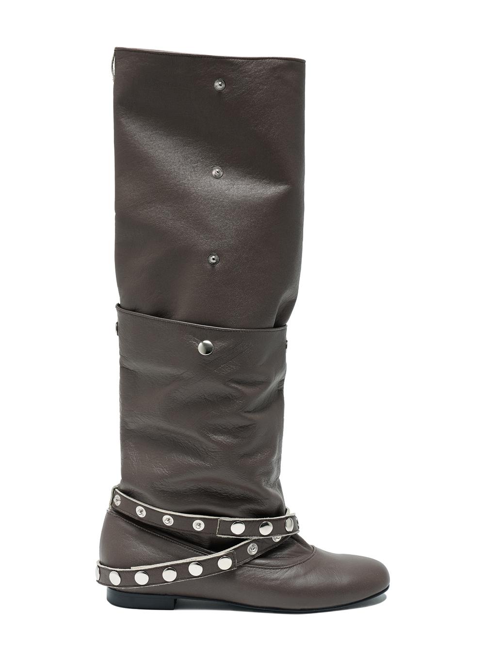 [WOMEN] MULTIWAY SLOUCHY FLAT TALL BOOTS_KHAKI