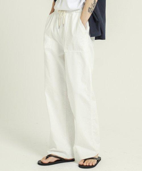 M2106 사계절 와이드 퍼티그 밴딩 팬츠