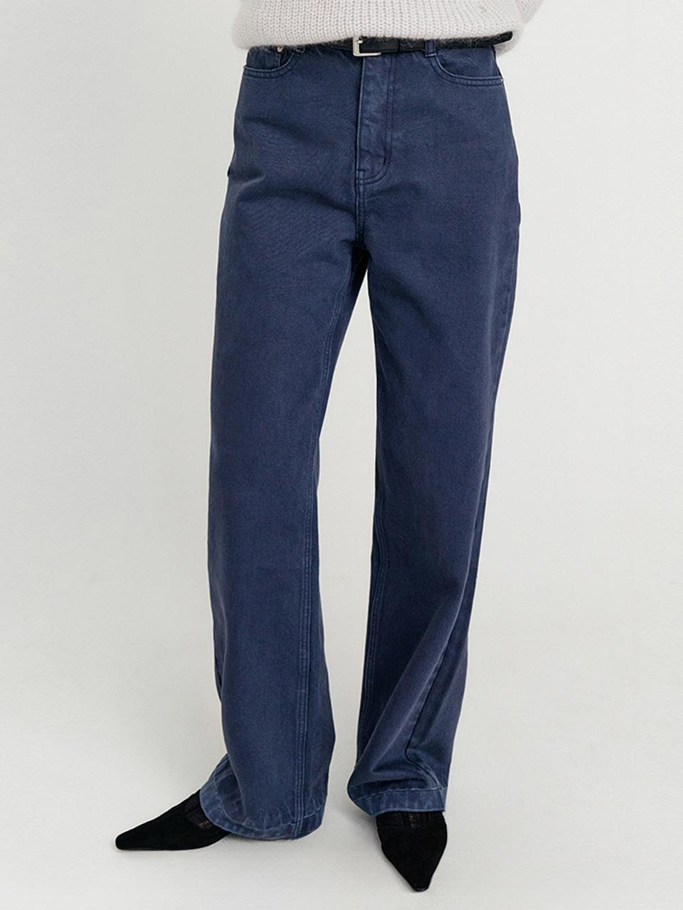 룩캐스트 줄리 네핑 데님 팬츠_네이비 / JULIE NAPPING DENIM PANTS_NAVY