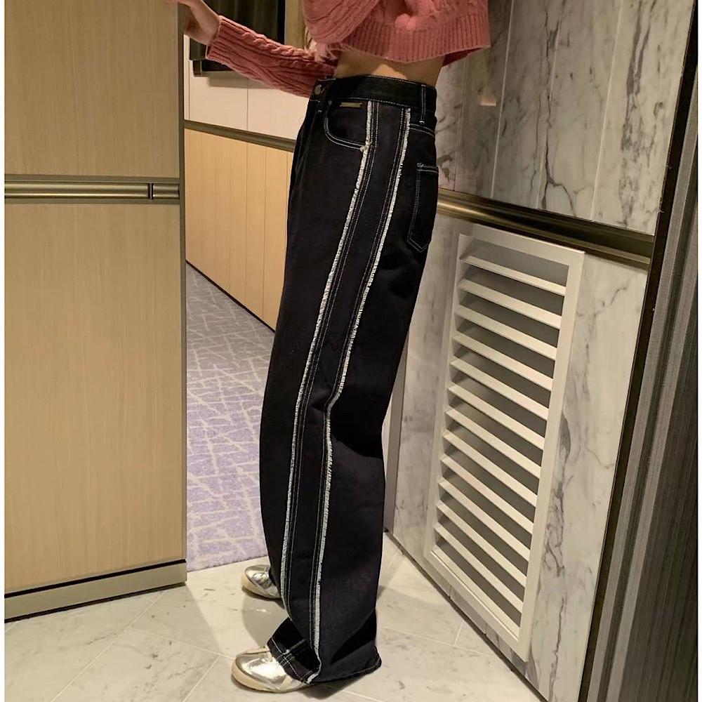 (당일) 포스터 생지 라인 데님 논페이드 poster 가을 청바지