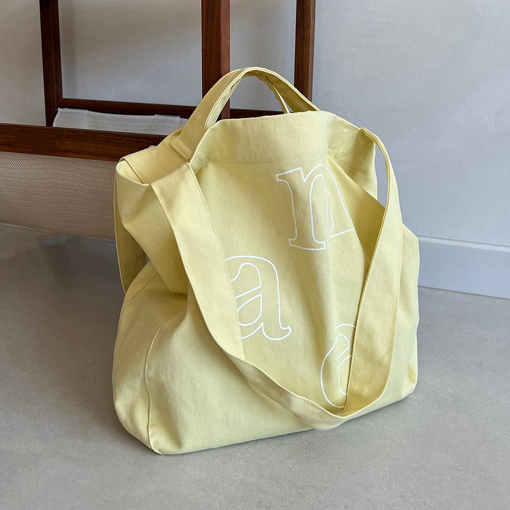 [무쿠앤에보니] m.a.e logo bag_lemon yellow