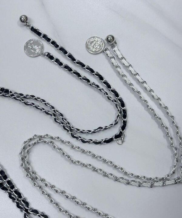 [레이어드/포인트템] 볼 체인 벨트 - 2color