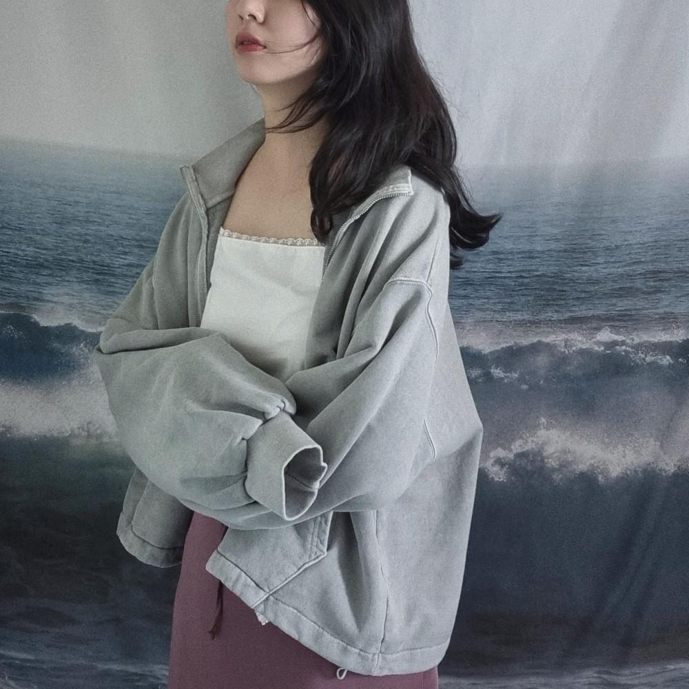 집업 스웨트점퍼 (light grey)